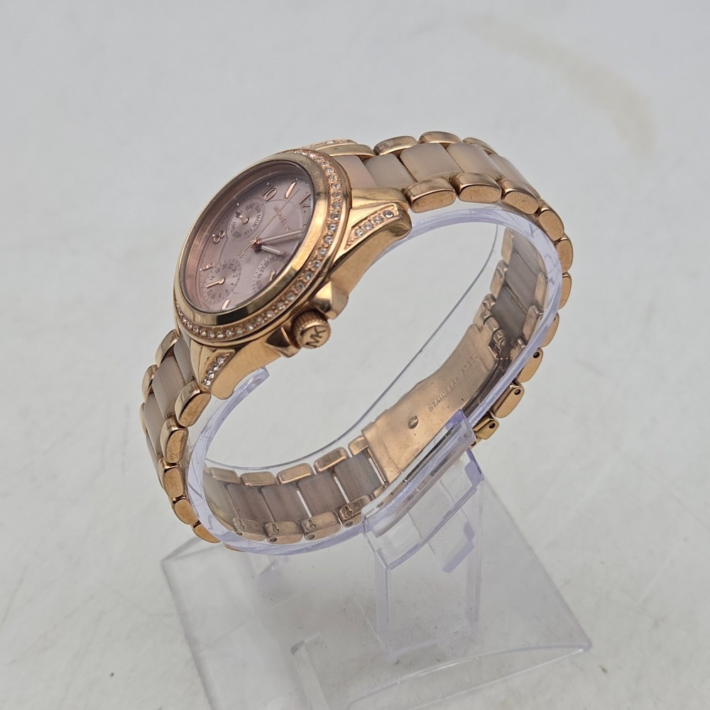 Michael Kors Chronograph Women's Mini Blair Rose Gold Tone Watch MK6175 - Picture 3 of 16